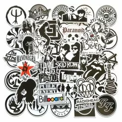 Vélo Original 50 Autocollants Artistes De Musique à Coller Sur Cadre De Vélo