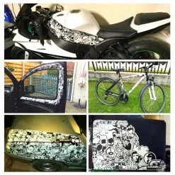 Vélo Original 50 Autocollants Artistes De Musique à Coller Sur Cadre De Vélo -PORTE BAGAGE VÉLO Soldes Magasin 50 autocollants artistes de musique a coller sur cadre de velo 3