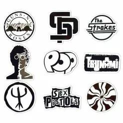 Vélo Original 50 Autocollants Artistes De Musique à Coller Sur Cadre De Vélo -PORTE BAGAGE VÉLO Soldes Magasin 50 autocollants artistes de musique a coller sur cadre de velo 4