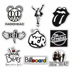 Vélo Original 50 Autocollants Artistes De Musique à Coller Sur Cadre De Vélo -PORTE BAGAGE VÉLO Soldes Magasin 50 autocollants artistes de musique a coller sur cadre de velo 5