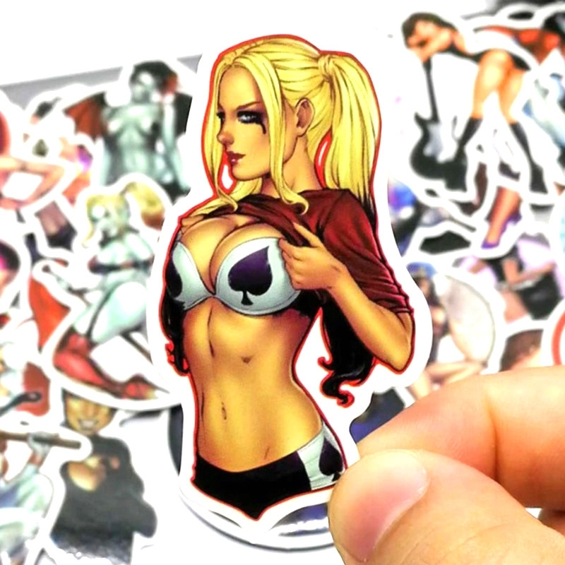 Autocollants De Filles Sexy Pour Décoration Sur Cadre Vélo 6 Autocollants De Filles Sexy Pour Décoration Sur Cadre Vélo – Image 4