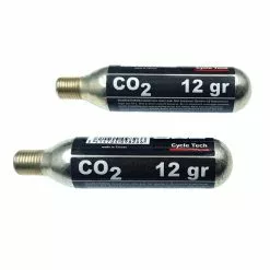 QT Cycletech Cartouches Filetées CO2 12 Gr - Par 2