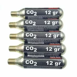 QT Cycletech Cartouches Filetées CO2 12 Gr - Par 5