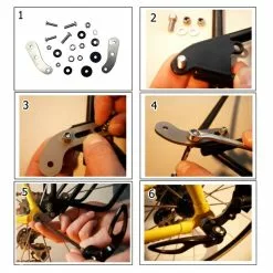 PORTE BAGAGE VÉLO Soldes Magasin -PORTE BAGAGE VÉLO Soldes Magasin patte de fixation avec visserie pour porte bagages sur cadre sans oeillet 1