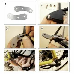 Tubus Pattes De Montage Pour Porte-bagages Sur Cadre Sans Oeillets De Fixation -PORTE BAGAGE VÉLO Soldes Magasin pattes de montage pour porte bagages sur cadre sans oeillets de fixation 2