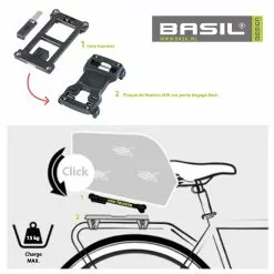 Plaque Adaptateur MIK Pour Accessoires Vélo Basil 11 Plaque Adaptateur MIK Pour Accessoires Vélo Basil -PORTE BAGAGE VÉLO Soldes Magasin plaque adaptateur mik pour accessoires velo basil 1 4