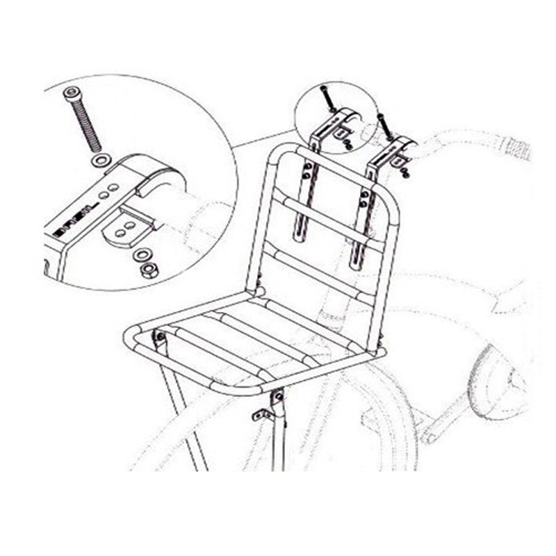 Porte Bagage Avant Large Du Vélo BASIL 4 Porte Bagage Avant Large Du Vélo BASIL – Image 2