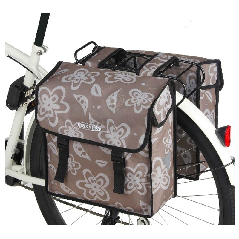 Maxxus Sac Arrière Double Vélo Fleuri 37 L 3 Maxxus Sac Arrière Double Vélo Fleuri 37 L