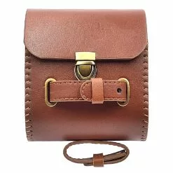 Sacoche De Selle Vélo Vintage En Cuir Brun