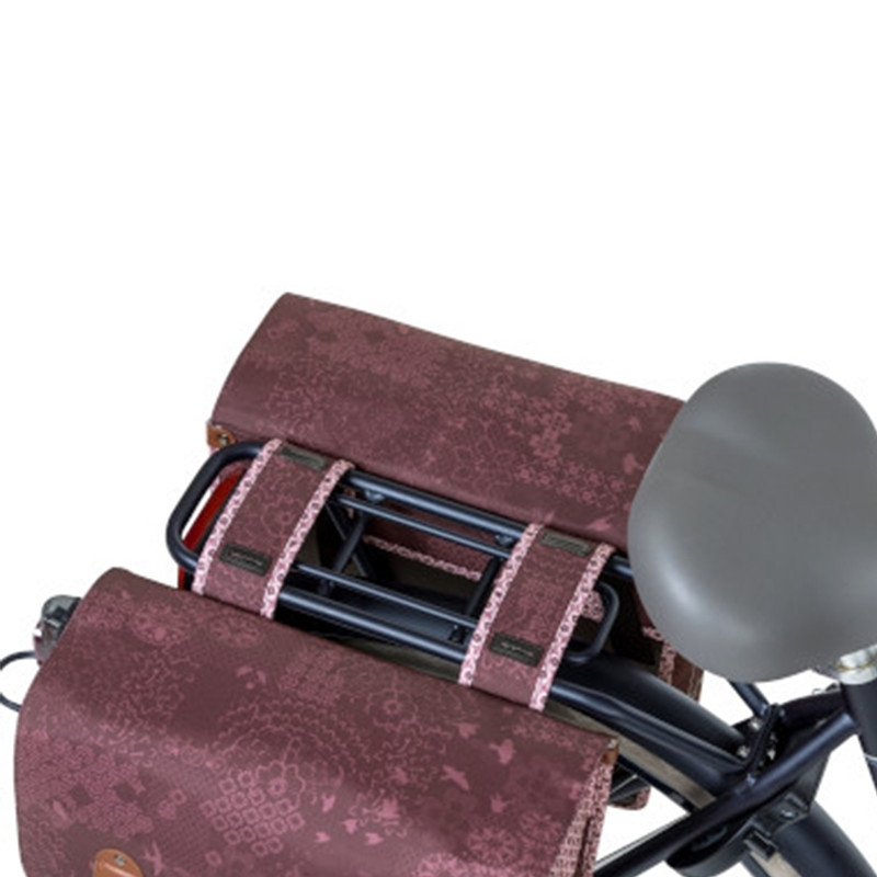 Sacoche Vélo Double Rouge Vintage 35L Boheme Basil 4 Sacoche Vélo Double Rouge Vintage 35L Boheme Basil – Image 2