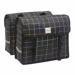 New Looxs Sacoche Vélo Porte Bagages Double Carreaux Noir - 30 Litres