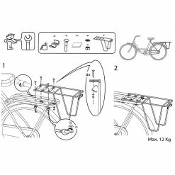 Support Supplémentaire Sur Porte-bagage Vélo - Steco -PORTE BAGAGE VÉLO Soldes Magasin support supplementaire sur porte bagage velo steco 2